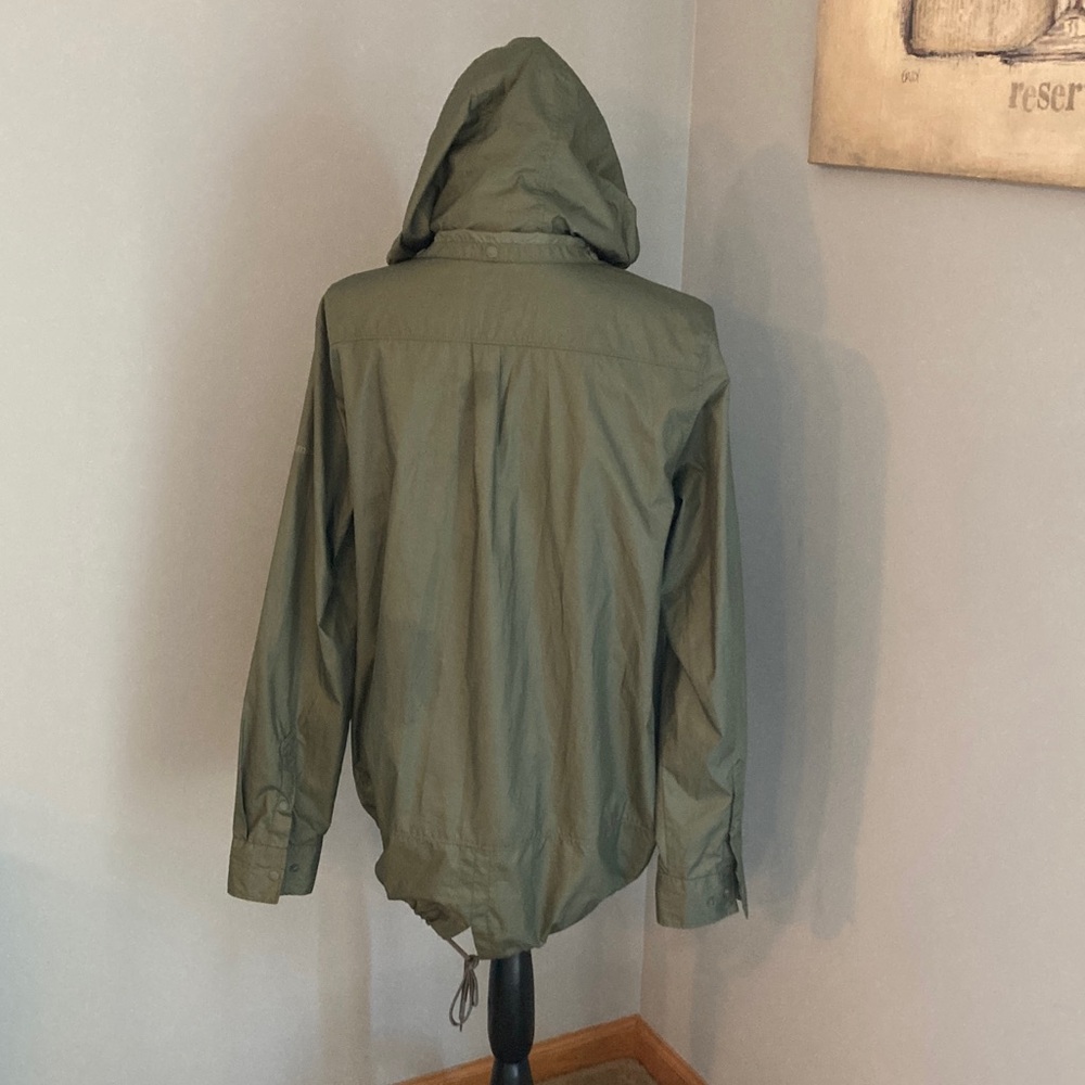 Columbia Sportswear Green Windbreaker NWOT Jacket w/Hoodie Women Size Large - Picture 2 of 14